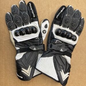 Frank Thomas Moto Gloves Leather Size XL Black Gray Impact Protection System